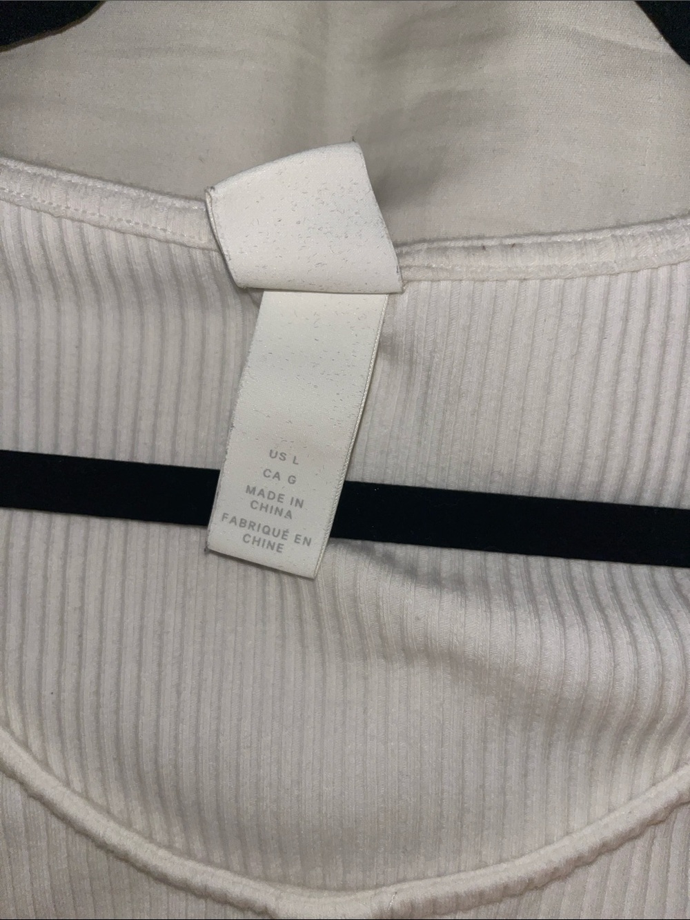 Women's Cream Ribbed Button-Front Top - Picture 3 of 4